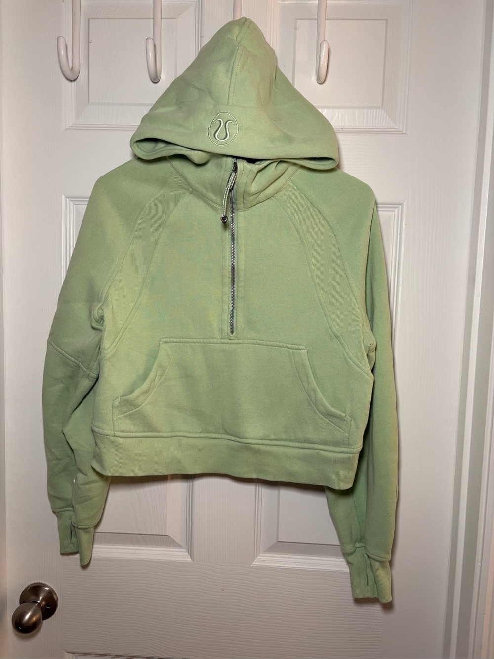 Lululemon Scuba Oversized Funnel Neck Half Zip Green XS/S